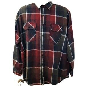 Vintage David Taylor Men's Plaid Long Sleeve Casual Button Up Collared Shirt XL